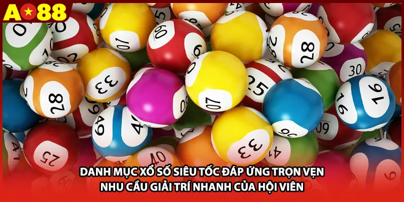 Danh mục xổ số siêu tốc đáp ứng trọn vẹn nhu cầu giải trí nhanh của hội viên
