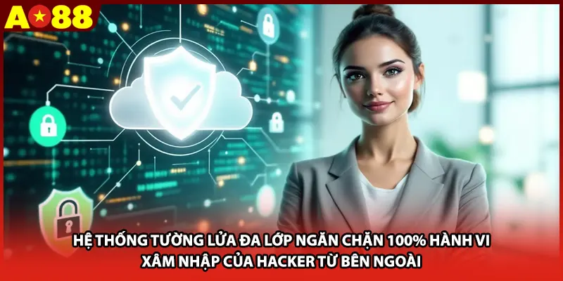 Hệ thống tường lửa đa lớp ngăn chặn 100% hành vi xâm nhập của hacker từ bên ngoài