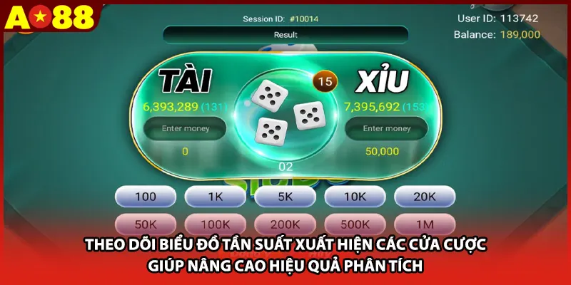 Theo dõi biểu đồ tần suất xuất hiện các cửa cược giúp nâng cao hiệu quả phân tích